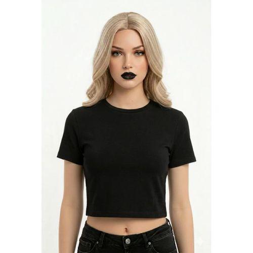 Crop Kısakollu Body Siyah Renk