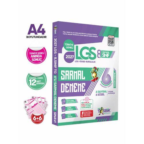 2027 8 Sınıf Yeni Sistem LGS İlk Dönem Konularını Kapsayan SARMAL 6lı Deneme Paketi Dijital Çözümlü