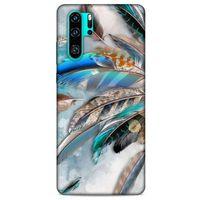 Huawei P30 Pro Kılıf Desenli Özel Seri Tüyler (30) Silicone Case