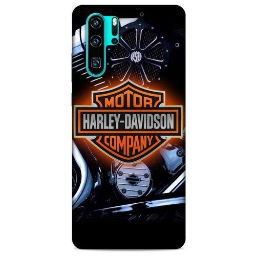 Huawei P30 Pro Uyumlu Kılıf Motorsiklet (13) Silikon Kap Harley Davidson