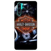 Huawei P30 Pro Uyumlu Kılıf Motorsiklet (13) Silikon Kap Harley Davidson