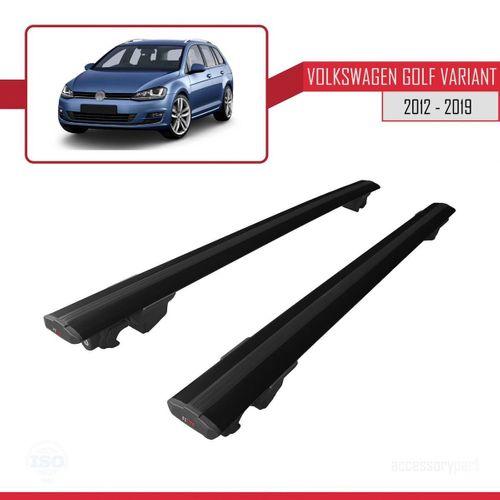 Volkswagen Golf VARIANT (MK7-5G) 2012-2019 Arası ile uyumlu HOOK Model Anahtar Kilitli Ara Atkı Tavan Barı SİYAH