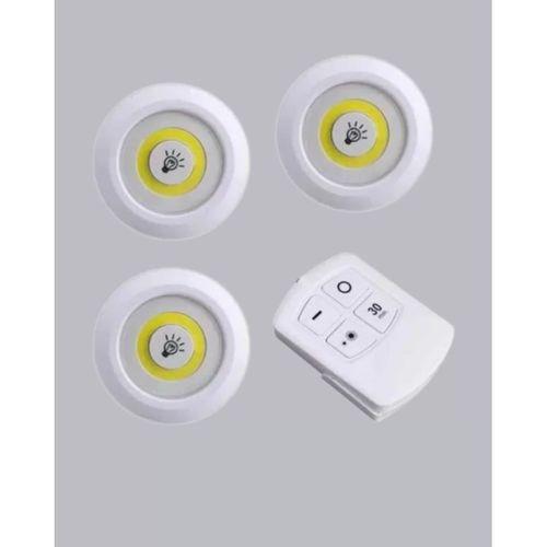 Kablosuz 3 Lü Spot Led Lamba Seti Uzaktan Kumandalı Enerji Tasarruflu Aydınlatma