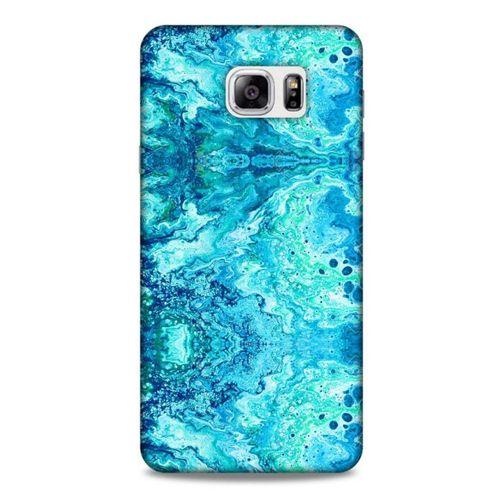 Mermer Desenli (36) Tema Glitter Kılıf Deniz Mavisi Samsung Galaxy Note 5 Kılıf