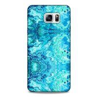Mermer Desenli (36) Tema Glitter Kılıf Deniz Mavisi Samsung Galaxy Note 5 Kılıf