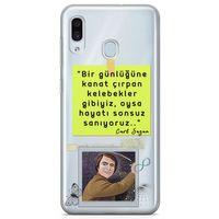Samsung Galaxy A20 Kılıf Caps Carl Sagan Arka Kapak Koruma Desenli Full Koruyucu