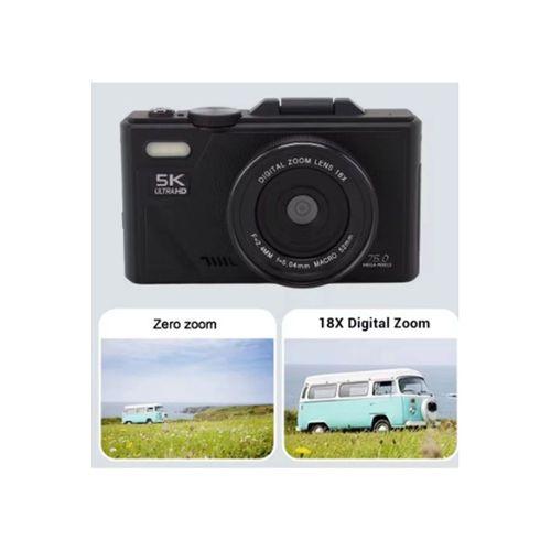 5k 75mp Hd Dijital Kamera 18x Dijital Zoom, Flaşlı,3.0 İnç Ekranlı Fotoğraf Makinesi