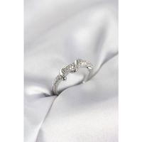 Gümüş Renk Zirkon Taşlı Sarmal Yılan Model Kadın Yüzük