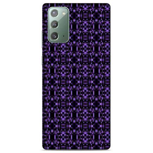 Lopard Samsung Galaxy Note 20 Uyumlu Kılıf PiXel (22) Tam Koruma Kılıfı Mor