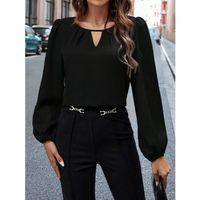 Kadın Uzun Kollu Damla Detaylı Ithal Krep Bluz