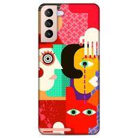 Lopard Samsung Galaxy S21 Plus Uyumlu Kılıf Soyut Sanat (15) Baskılı Antişok Kılıf