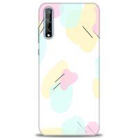 Huawei P Smart S Kılıf HD Baskılı Kılıf - Renkler Çubuklar + Tam Ekran Koruyucu