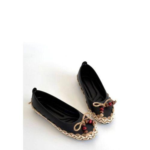 Ilwe Siyah Cilt Babet Ayakkabı