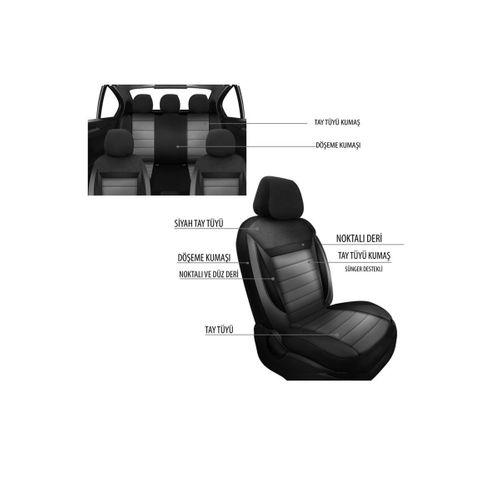 Opel Combo C 2001-2011 Sport Sofya Serisi Ticari Tay Tüyü Lakos Koltuk Kılıfı Füme