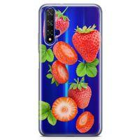Honor View 20 Kılıf Çilek Reçeli Arka Kapak Koruma Desenli Full Koruyucu