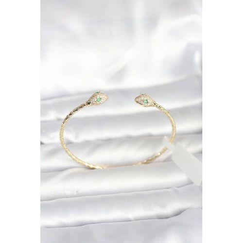 Pirinç Gold Renk Yılan Model Bileklik