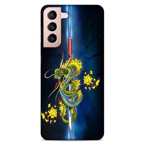 Lopard Samsung Galaxy S21 Uyumlu Kılıf Tattoo's (2) Kabı Ejderha Dövmesi