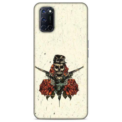 Lopard Oppo A52 Uyumlu Kılıf Tattoo's (1) Kılıfı Gül İskelet