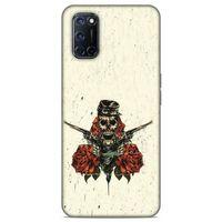 Lopard Oppo A52 Uyumlu Kılıf Tattoo's (1) Kılıfı Gül İskelet