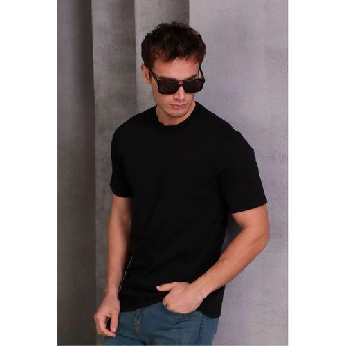 Erkek Relax Fit Bisiklet Yaka %100 Pamuk Rahat Kesim Basic Tişört