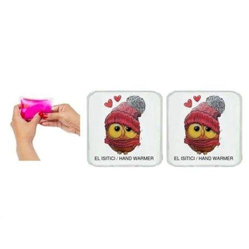 2 Adet Bereli Baykuş Cep Sobası,El Isıtıcı,Sıcak Su Torbası Pvc  10X9,5Cm