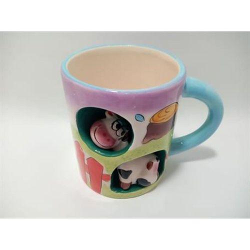 Porselen Kupa,Bardak Sevimli İnek 8,5X8,5X10Cm