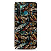 Oppo Realme 5 Pro Kılıf Desenli Özel Seri Tüyler (28) Arka Kapak