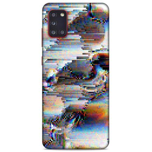 Lopard Samsung Galaxy A31 Uyumlu Kılıf PiXel (21) Koruyucu Kapak Beyaz