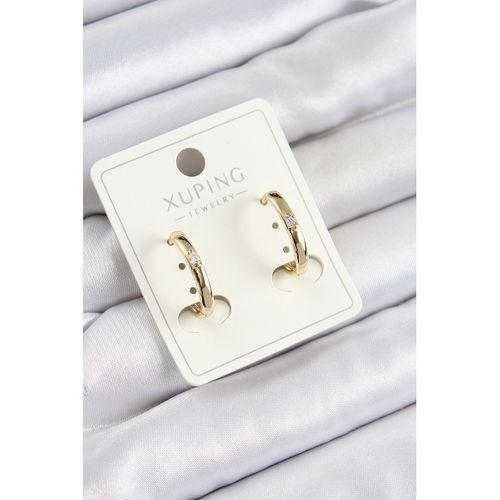 Xuping Zirkon Taşlı Oval Model Gold Renk Kadın Küpe