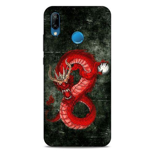 Huawei P20 Lite Kılıf Dragons (23) Ultra Koruma Kılıfı Tatoo Kırmızı Ejderha