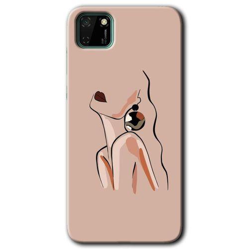 Huawei Y5P HD Baskılı Kılıf + 9D Tam Ekran Koruyucu - Çizim Silüet
