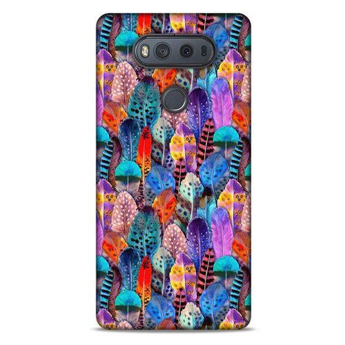 LG K61 Kılıf Desenli Özel Seri Tüyler (39) Liquid Crystal Kılıf
