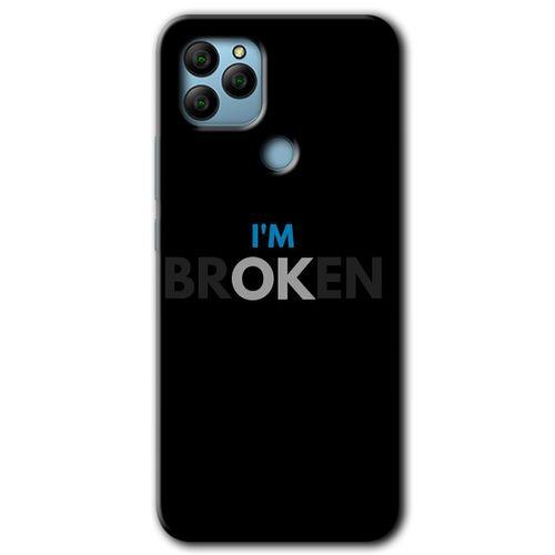 General Mobile GM 22 Plus Kılıf HD Desen Baskılı Arka Kapak + Temperli Cam - Im Broken
