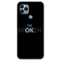 General Mobile GM 22 Plus Kılıf HD Desen Baskılı Arka Kapak + Temperli Cam - Im Broken