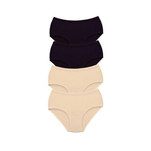 4 Adet Tutku Kadın Yüksek Bel Bato Kalın Lastik Külot S2