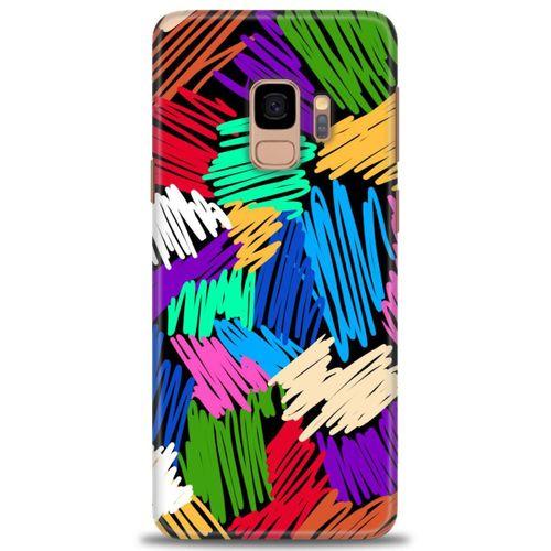 Samsung Galaxy S9 Kılıf HD Baskılı Kılıf - Karalama + Tam Ekran Koruyucu