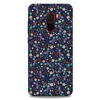 Xiaomi Pocophone F1 Kılıf Kelebek Etkisi (8) Baskılı Kılıf Turkuaz Beyaz
