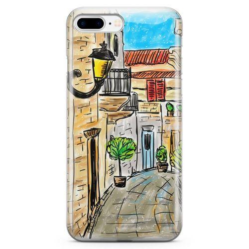 Apple iPhone 7 Plus Kılıf Ada Sokakları Arka Kapak Koruma Desenli Full Koruyucu