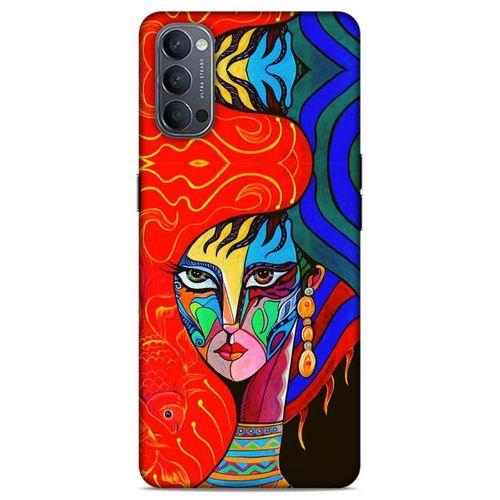 Lopard Oppo Reno 4 Uyumlu Kılıf Sürreal Yüzler ♀ (10) Full Koruma Kılıfı Desenli