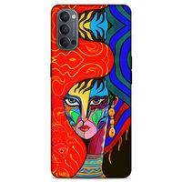 Lopard Oppo Reno 4 Uyumlu Kılıf Sürreal Yüzler ♀ (10) Full Koruma Kılıfı Desenli