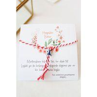 12'li Paket Marteniçka İp Bileklik - Kırmızı