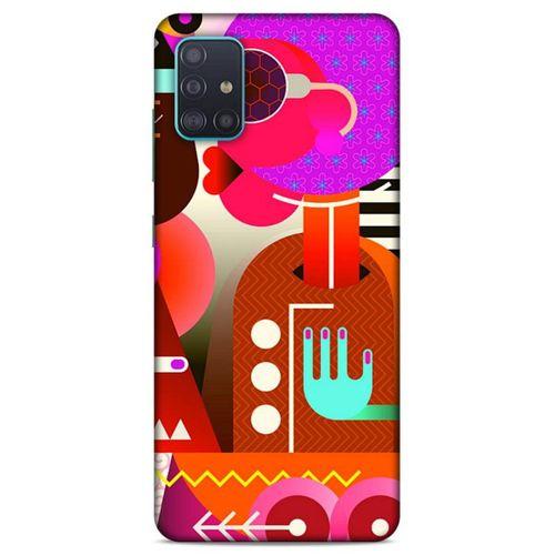 Lopard Samsung Galaxy A51 Uyumlu Kılıf Soyut Sanat (16) Desenli Kalın Kılıf