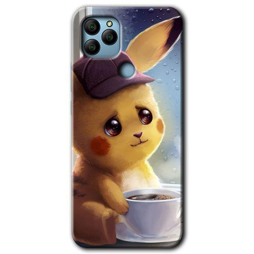 General Mobile GM 22 Plus HD Baskılı Kılıf + 9D Tam Ekran Koruyucu - Üzgün Pikaçu