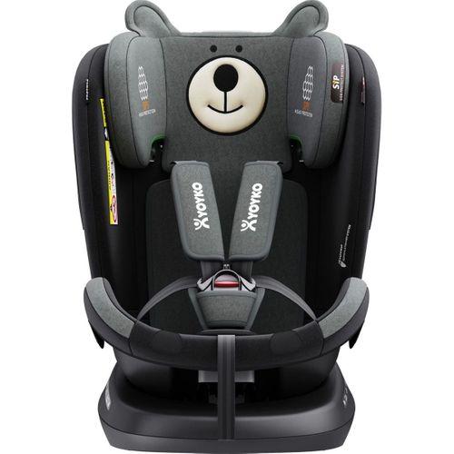 Yoyko Bear 360 Derece Dönebilir Yatabilir 0-36 Kg Isofixli Oto Koltuğu Gri