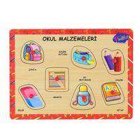 ONY-196-197 Ahşap Tutmalı Okul Malzemeleri -Onyıl Oyuncak