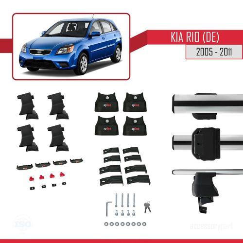 Kia Rio (DE) Hatchback 2005-2011 Arası ile uyumlu ACE-4 Ara Atkı Tavan Barı GRİ