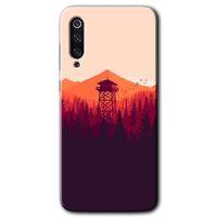 Xiaomi Mi 9 Kılıf HD Desen Baskılı Arka Kapak - Gözlem Kulesi + Kırılmaz Cam