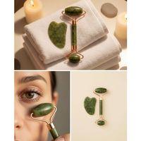 Yeşim Taşı Yüz Bakım Seti Çift Başlıklı Roller Ve Gua Sha