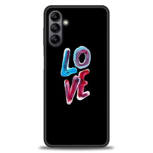 Samsung Galaxy A04S Kılıf HD Baskılı Kılıf - Renkli Love + Tam Ekran Koruyucu