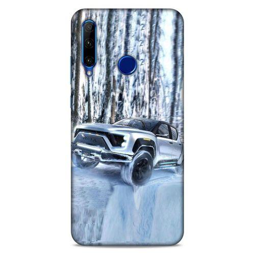 Lopard Huawei Y6P Uyumlu Kılıf PickUpX (46) Core Armor Kılıf Gümüş